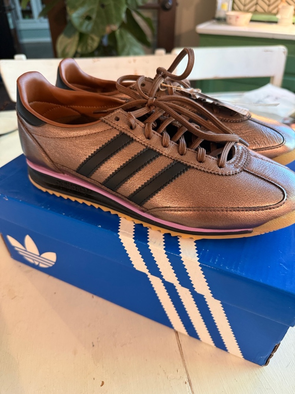 adidas SL 72 Metallic Bronze Athletic Sneakers - Picture 3 of 8